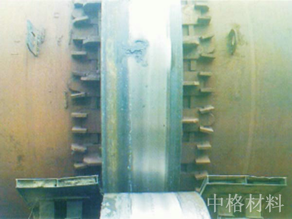 水泥回轉(zhuǎn)窯輪帶修復(fù)前