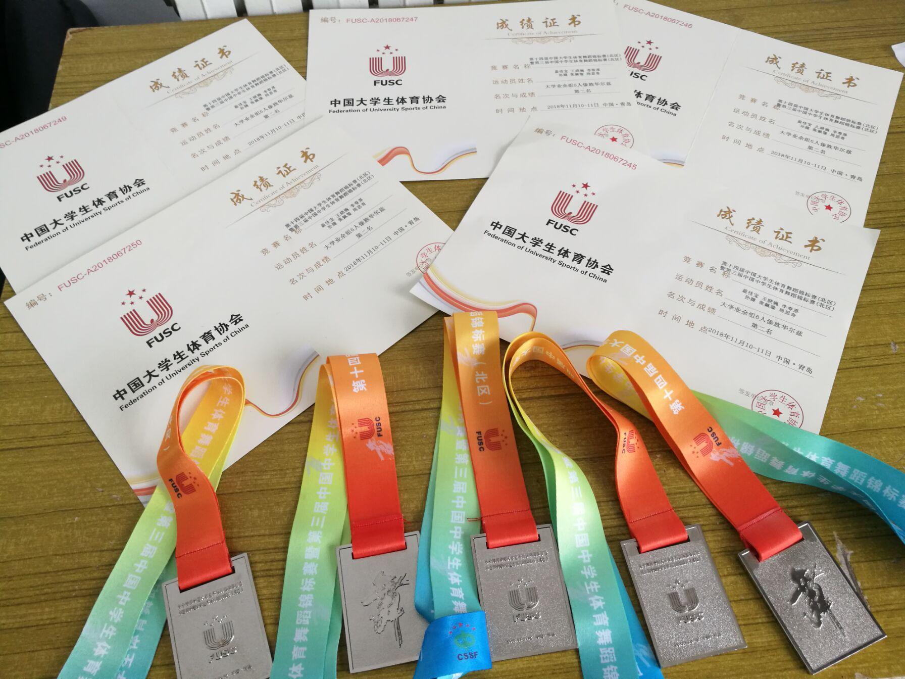 伊春職業(yè)學(xué)院體育舞蹈代表隊榮獲第十四屆中國大學(xué)生體育舞蹈錦標賽六人集體項目亞軍